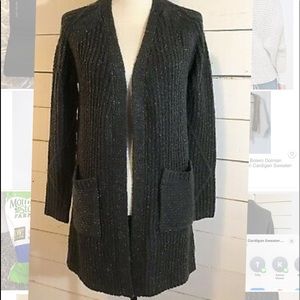 🧥JESSICA SIMPSON SMOKIE GREY SHIMMER CARDIGAN